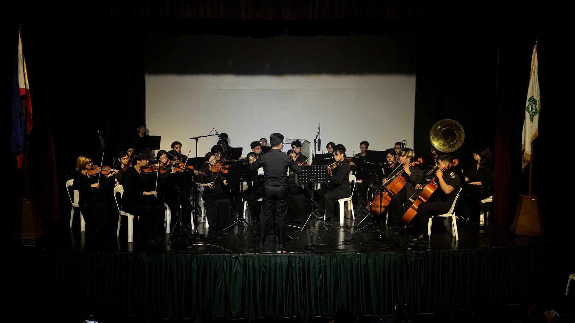 Orchestra performing on stage